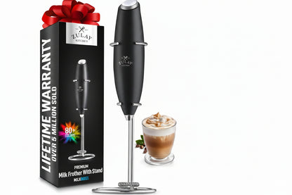 Electric Milk Frother & Foam Maker – Handheld Whisk for Coffee, Matcha & More